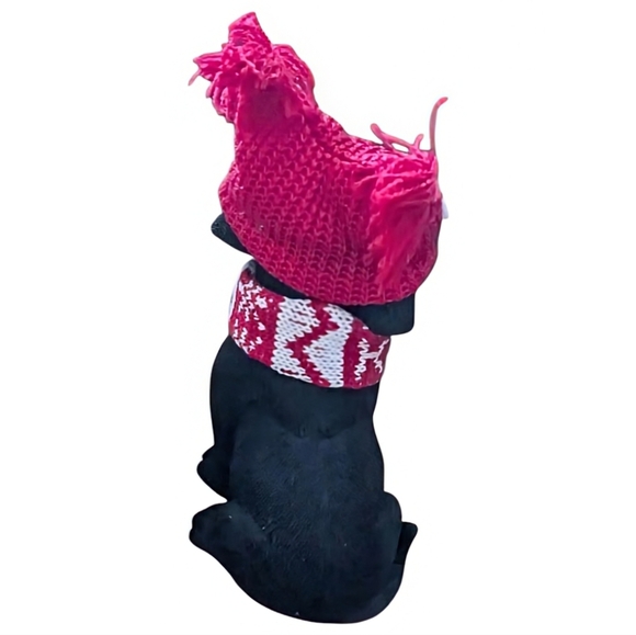 NEW Holiday Black Labrador Statue - Picture 3 of 4